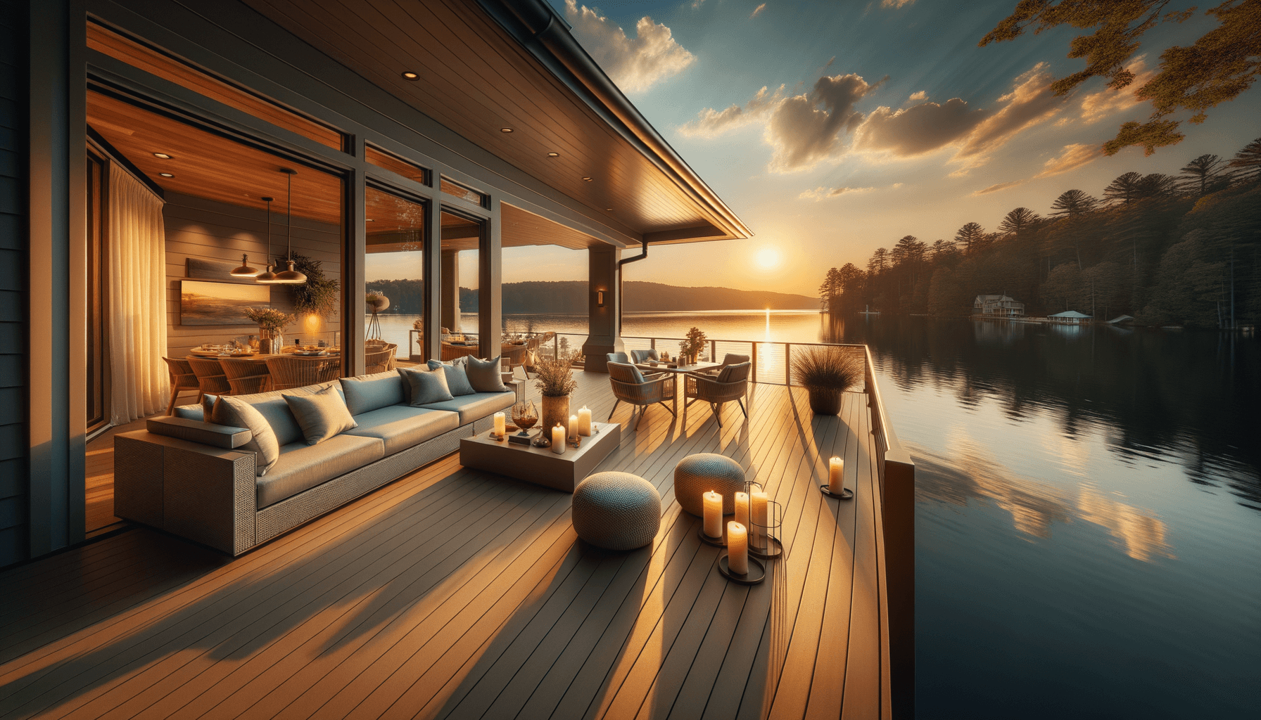 Beautiful custom deck overlooking Lake Norman